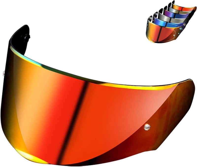 Logto Compatible with LS2 FF353/320/328/800 Helmets Visor Tint Replacement Motorcycle Helmet Face Shield (Revo Deep Red) - Image 1